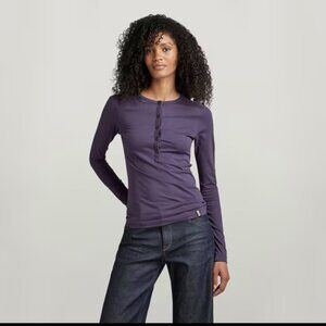 G.Star Essential Henley Slim Top NWT Size XS